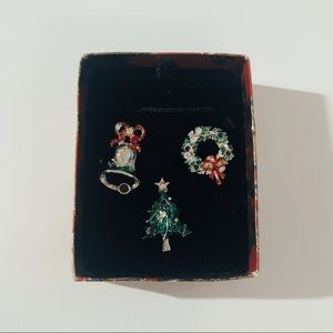 Vintage Avante Christmas Pins Set of 3 Brand New